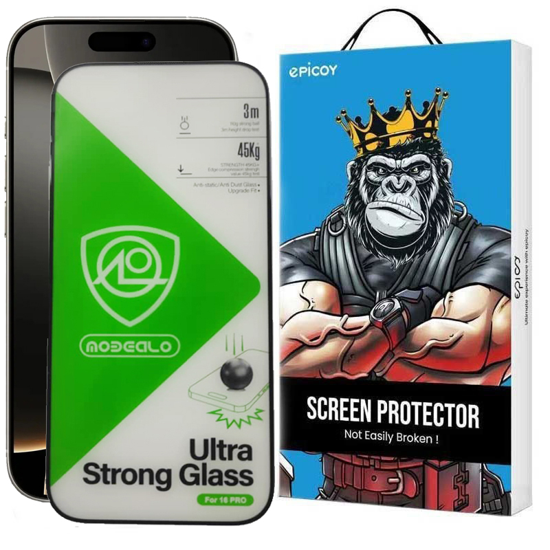 محافظ صفحه نمایش اپیکوی مدل Ultra Strong Glass مناسب برای گوشی موبایل اپل iPhone 16 Pro