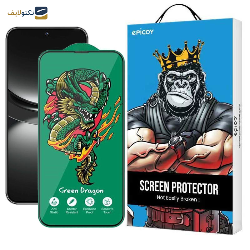 محافظ صفحه نمایش اپیکوی مدل Green Dragon ExplosionProof مناسب برای گوشی موبایل هوآوی Nova 12/ Nova 12 Lite/ Nova 11 SE/10 SE/ 9SE 5G/ 9SE/