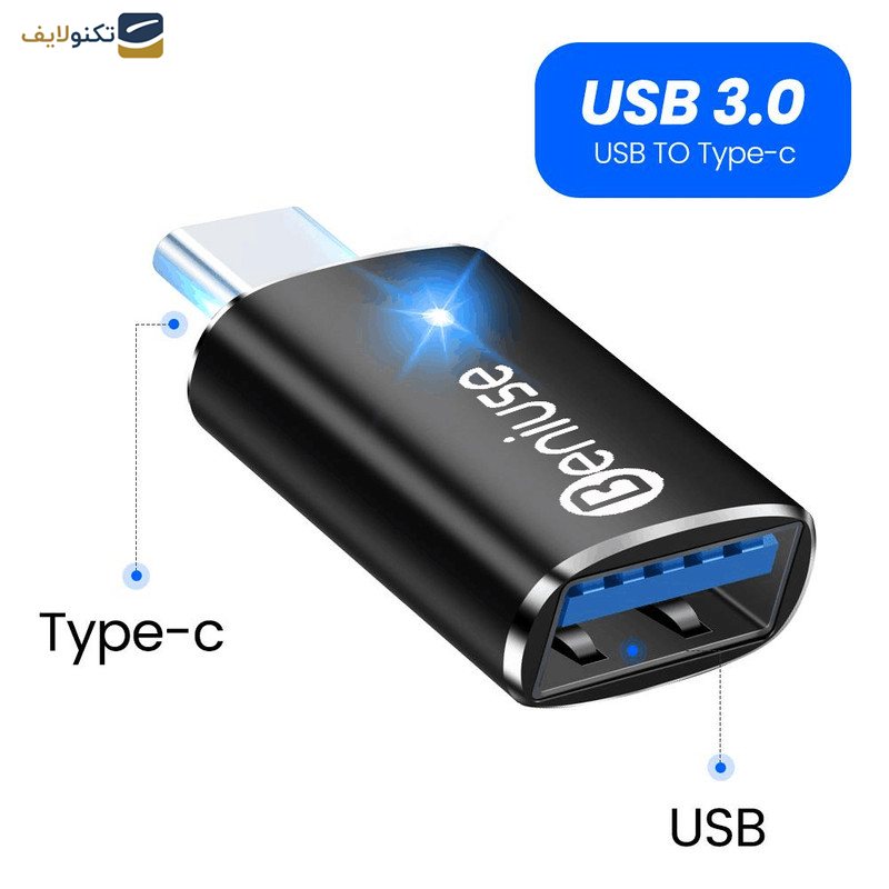 مبدل USB OTG به USB-C بنیوس مدل BE-TG01