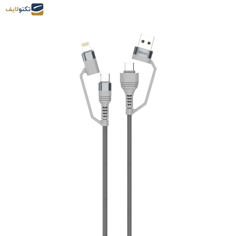 کابل تبدیل USB/USB-C به USB-C/لایتنینگ هترون مدل HC450P طول 1متر