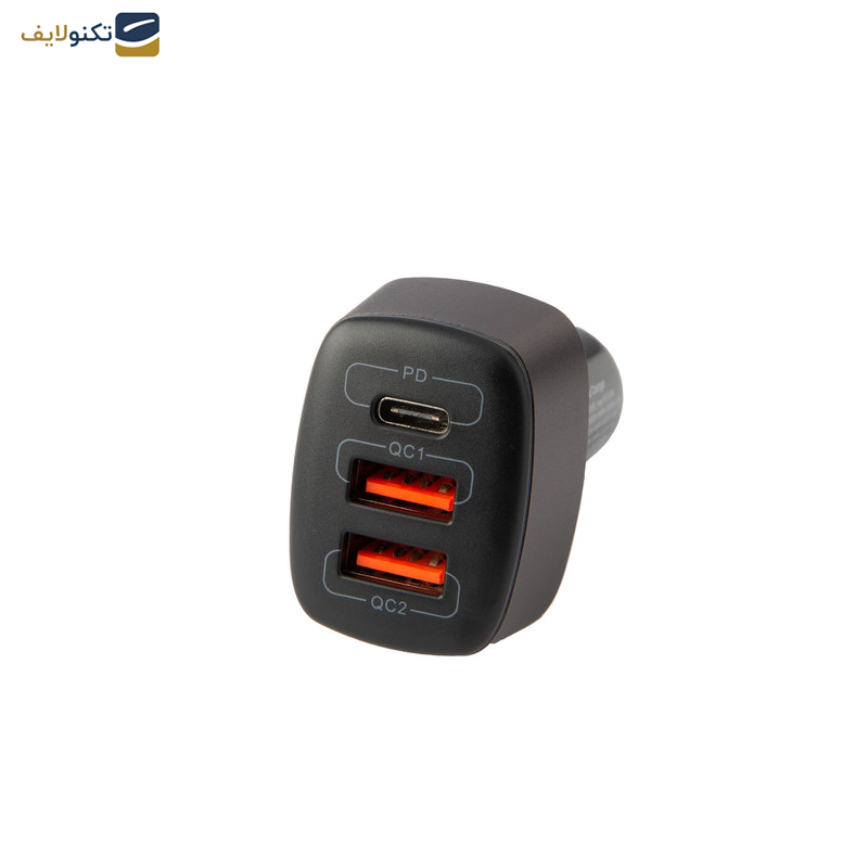 شارژر فندکی 56 وات هترون مدل HCC3210PQ به همراه کابل USB-C