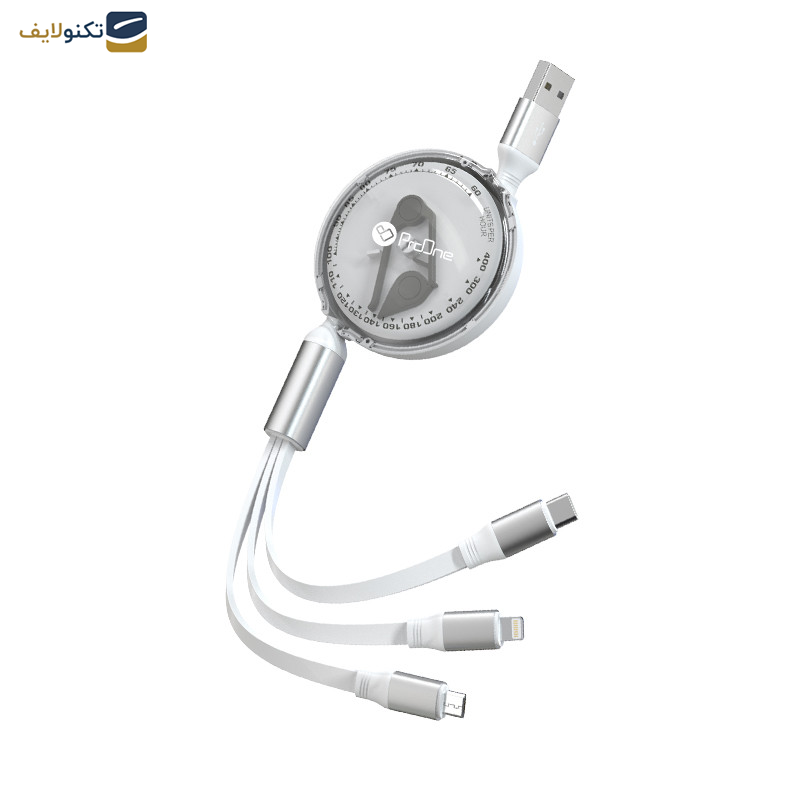 کابل تبدیل USB به USB-C / microUSB / لایتنینگ پرووان مدل PCC118R 