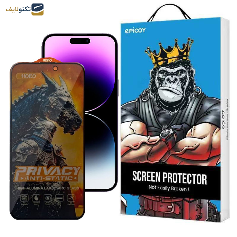 محافظ صفحه نمایش حریم شخصی اپیکوی مدل Knight Privacy مناسب برای گوشی موبایل اپل iPhone 14 Pro Max