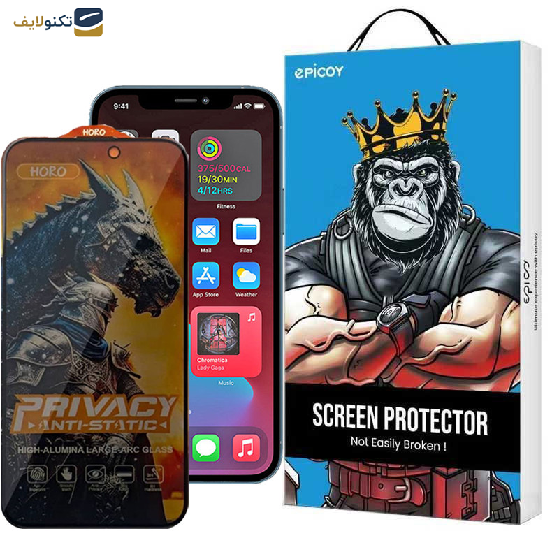 محافظ صفحه نمایش حریم شخصی اپیکوی مدل Knight Privacy مناسب برای گوشی موبایل اپل iPhone 12 Pro Max