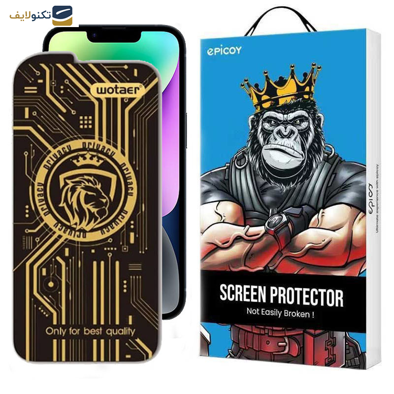 محافظ صفحه نمایش حریم شخصی اپیکوی مدل Wotaer Privacy مناسب برای گوشی موبایل اپل  iPhone 13/13 Pro/14