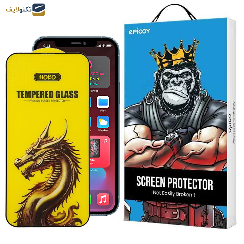 محافظ صفحه نمایش اپیکوی مدل Golden Dragon مناسب برای گوشی موبایل اپل iPhone 12/ 12 Pro