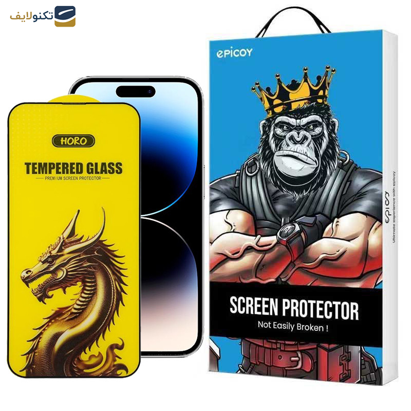 محافظ صفحه نمایش اپیکوی مدل Golden Dragon مناسب برای گوشی موبایل اپل iPhone 14 Pro