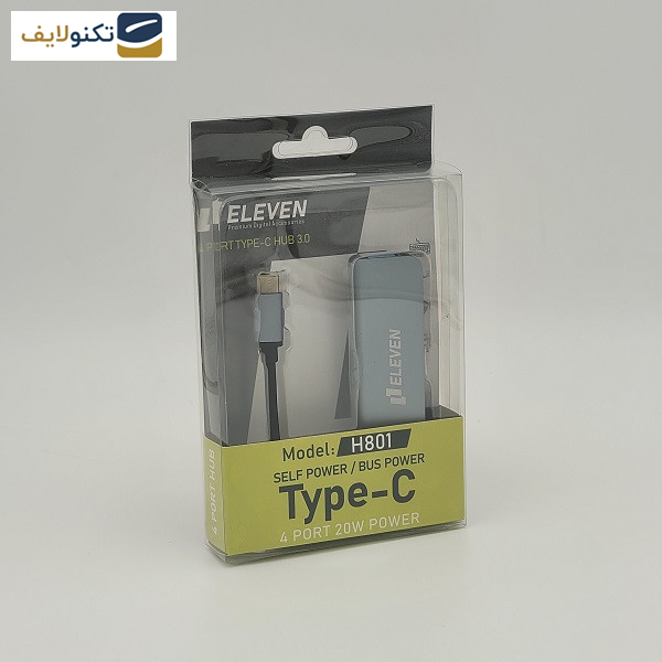 هاب 4 پورت USB 2.0 پورت ایلون مدل TYPE-C H801