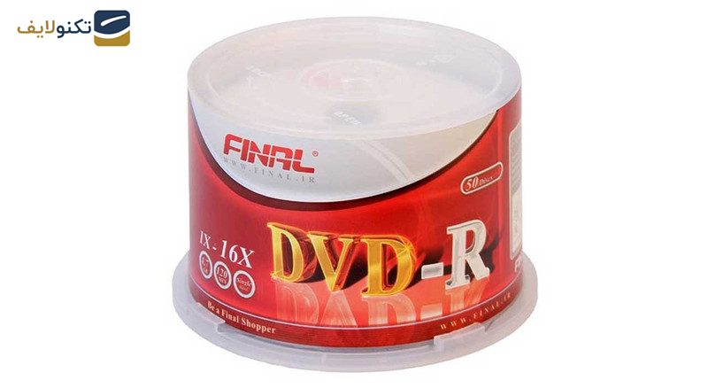 دی وی دی خام فینال مدل DVD-R بسته 50 عددی