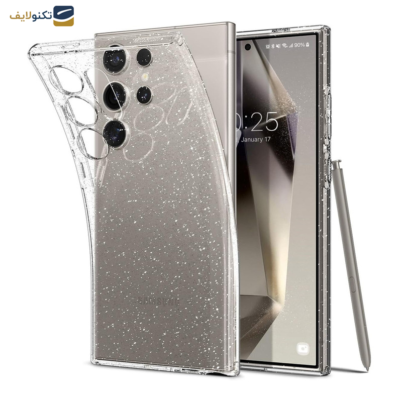 کاور اسپیگن مدل Liquid Crystal Glitter مناسب برای گوشی موبایل سامسونگ Galaxy S24 Ultra