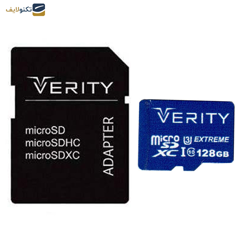  کارت حافظه microSDXC وریتی مدل 4K کلاس 10 استاندارد UHS-I U3 سرعت 80MBps ظرفیت 128 گیگابایت به همراه آداپتور SD