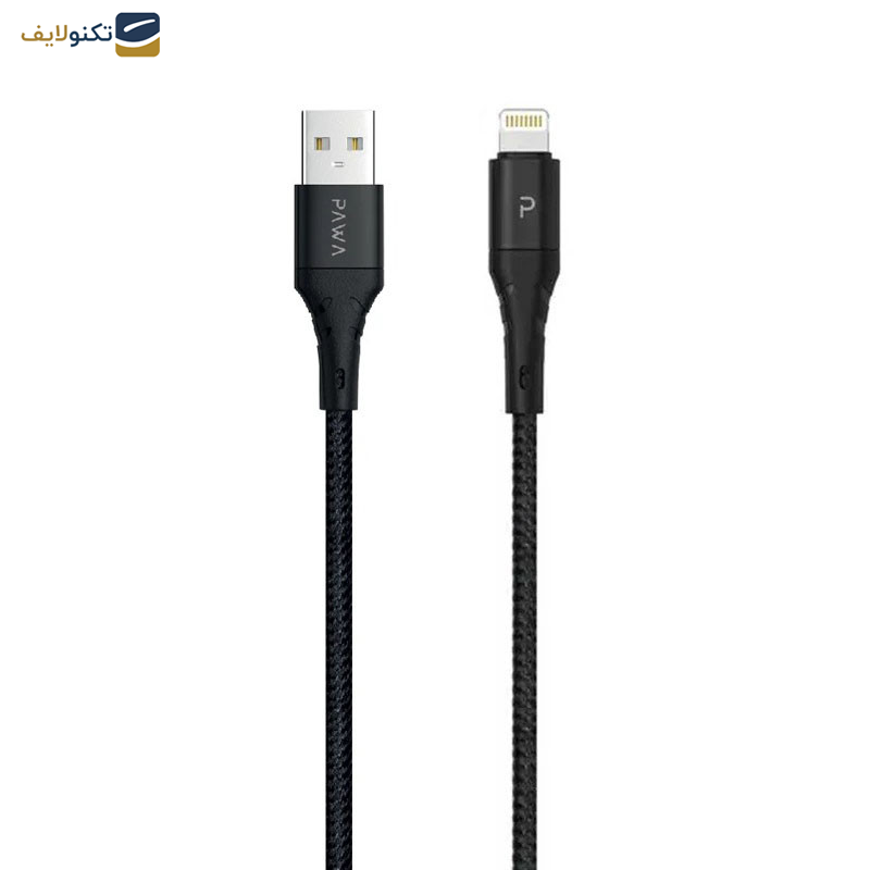 کابل USB به لایتنینگ پاوا مدل Nylon Braided PW-2BDATOL طول 2 متر