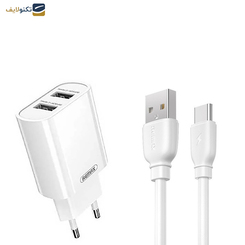  شارژ دیواری ریمکس مدل RP-U35 به همراه کابل تبدیل USB-C