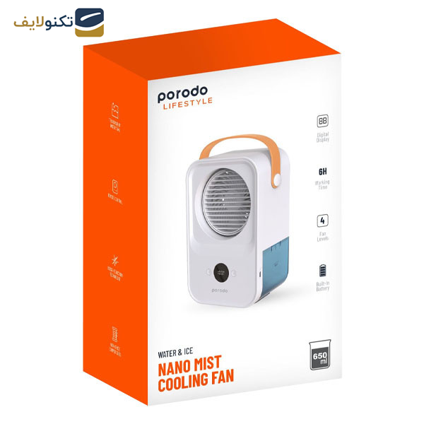 پنکه شارژی پرودو طرح مه پاش مدل PD-LSACF NANO MIST AIR COOLING FAN