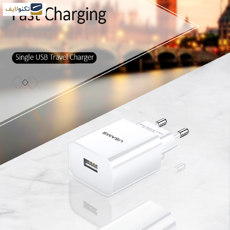 شارژر دیواری یوسمز مدل T21 به همراه کابل تبدیل usb-C