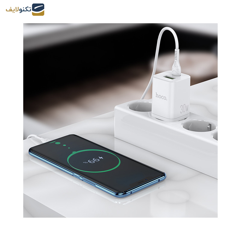 شارژر دیواری هوکو مدل N13 PD 30W+QC3.0 به همراه کابل USB-C