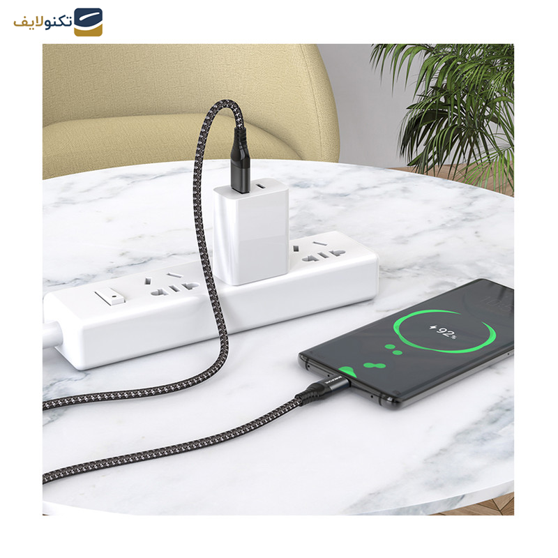 کابل تبدیل  USB به USB-C بروفون مدل BX56 طول 1 متر