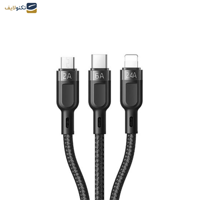 کابل تبدیل USB به لایتینگ/USB -C/MircoUSB مک دودو مدل CA-093 طول 1.20 متر