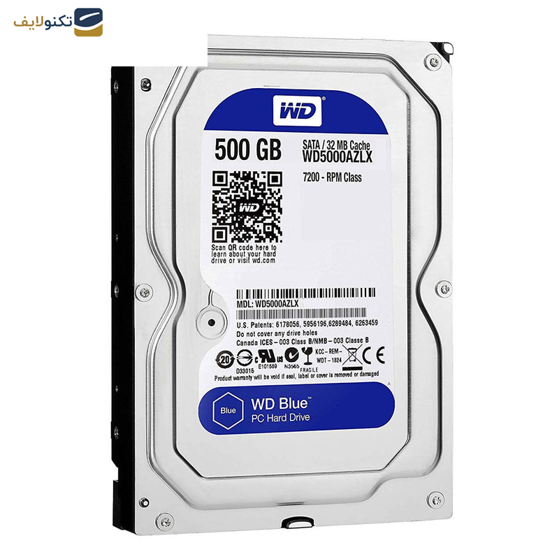 هارددیسک اینترنال وسترن دیجیتال مدل Blue WD5000AZLX ظرفیت 500 گیگابایت