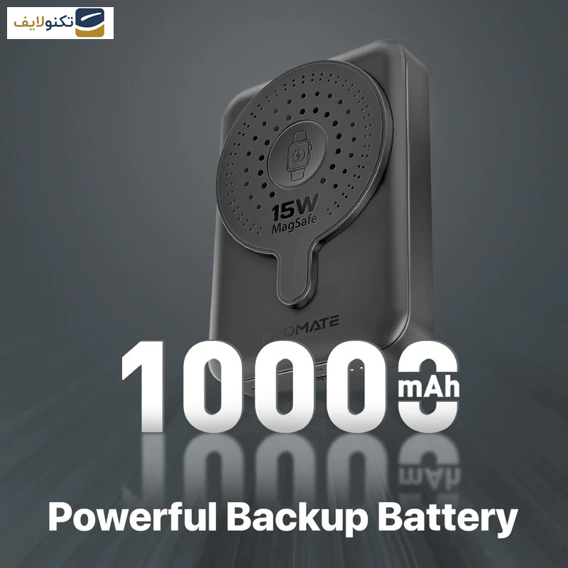 پاوربانک پرومیت مدل POWERMAG-DUO.BLACK به ظرفیت 10000 میلی آمپر ساعت