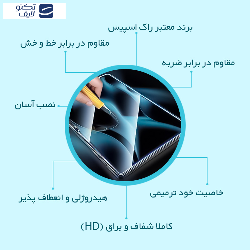 محافظ صفحه نمایش شفاف راک اسپیس مدل Resistant مناسب برای تبلت سامسونگ Galaxy Tab S9 Ultra