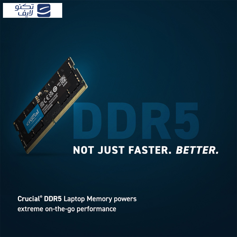 رم لپ تاپ DDR5 تک کاناله 5600 مگاهرتز CL46 کروشیال مدل CT16 ظرفیت 16 گیگابایت