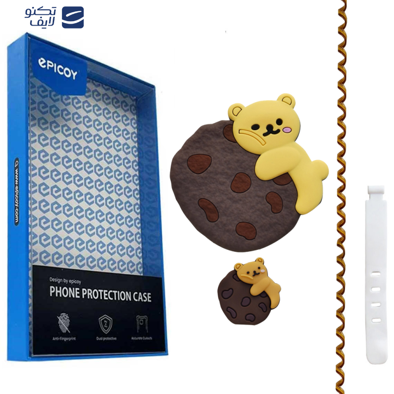 کاور شارژر دیواری اپیکوی مدل Cookie Bear به همراه محافظ کابل