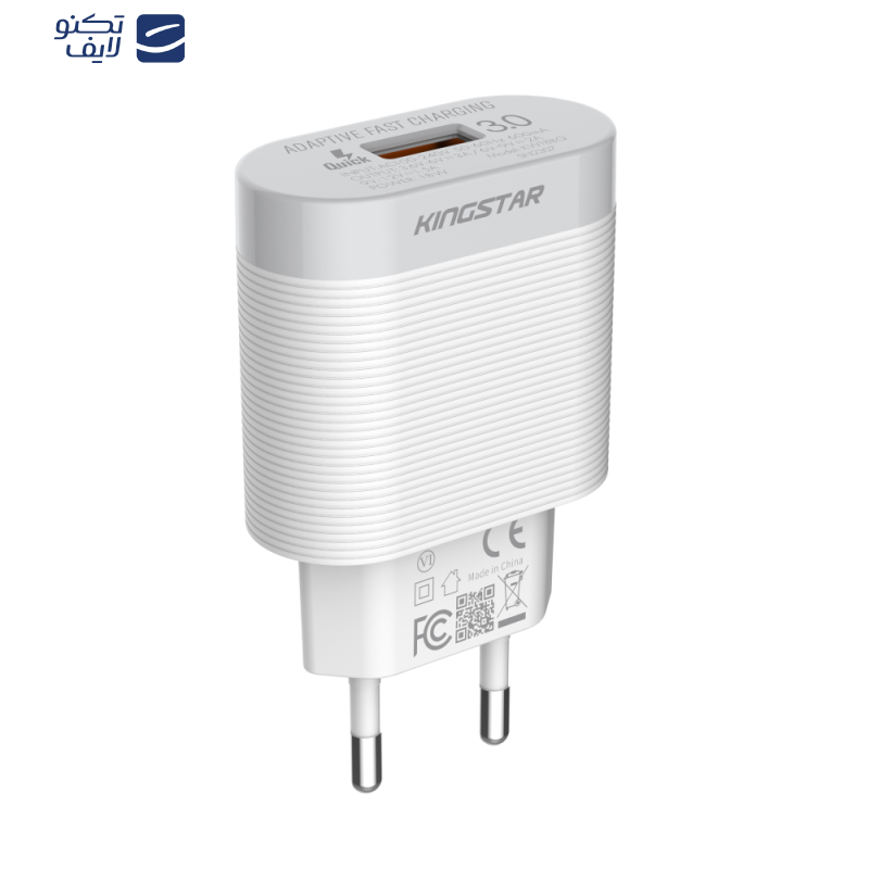 شارژر دیواری 18 وات کینگ استار مدل KW188Q به همراه کابل USB-C