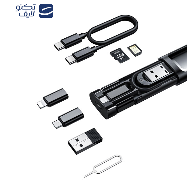 کابل تبدیل USB-C/USB به لایتنینگ/USB-C/MicroUSB مک‌دودو مدل WF-1720 طول 0.3 متر