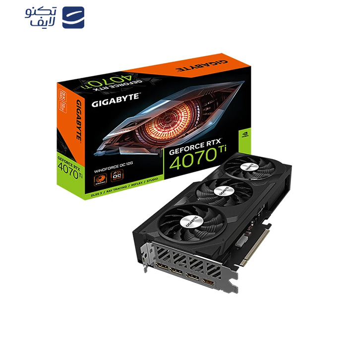 کارت گرافیک گیگابایت مدل GeForce RTX 4070 Ti WINDFORCE OC 12GB