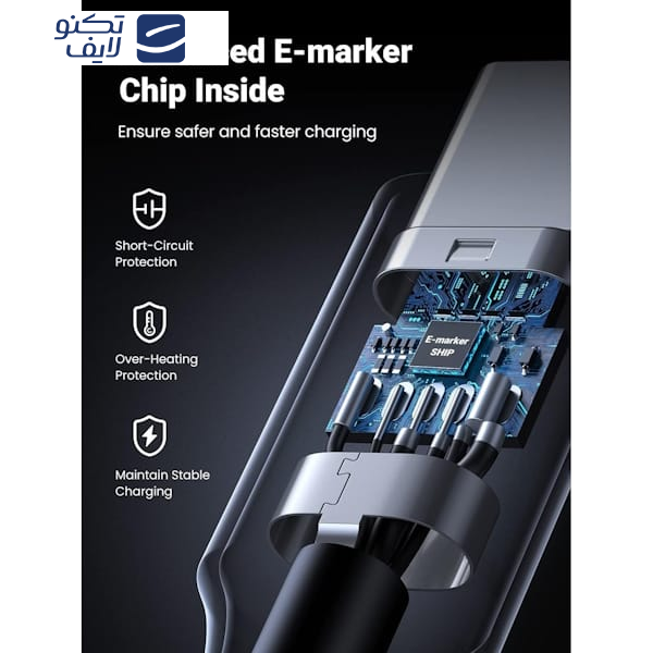 کابل  USB-C  یوگرین مدل US557 کد 15267 طول ۱ متر 