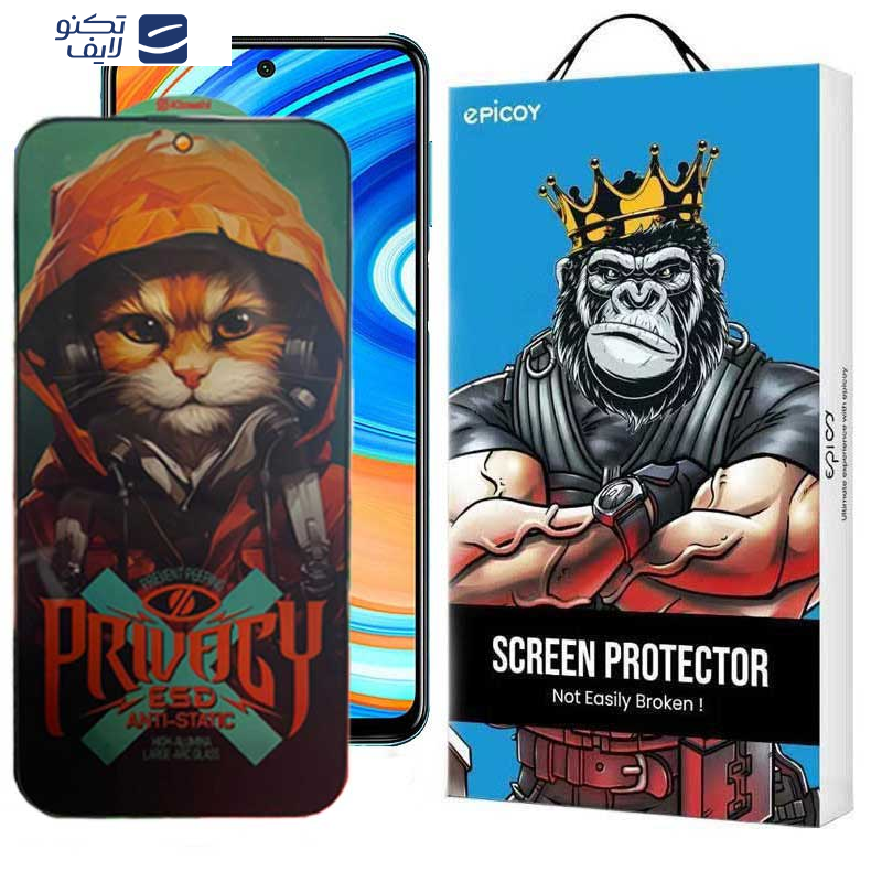  محافظ صفحه نمایش حریم شخصی اپیکوی مدل Privacy Hoodie Cat مناسب برای گوشی موبایل شیائومی Redmi Note 9 Pro Max / Note 9 Pro 5G /Note 9 Pro 4G (India)/ Note 9 Pro  4G (Global) /Note 9S