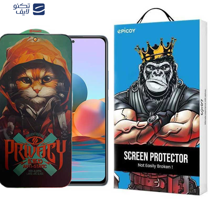 محافظ صفحه نمایش حریم شخصی اپیکوی مدل Privacy Hoodie Cat مناسب برای گوشی موبایل شیائومی Redmi Note 10 Pro Max / Note 10 Pro 4G (India) /Note 10 Pro 4G (International)/ Note 10 Lite