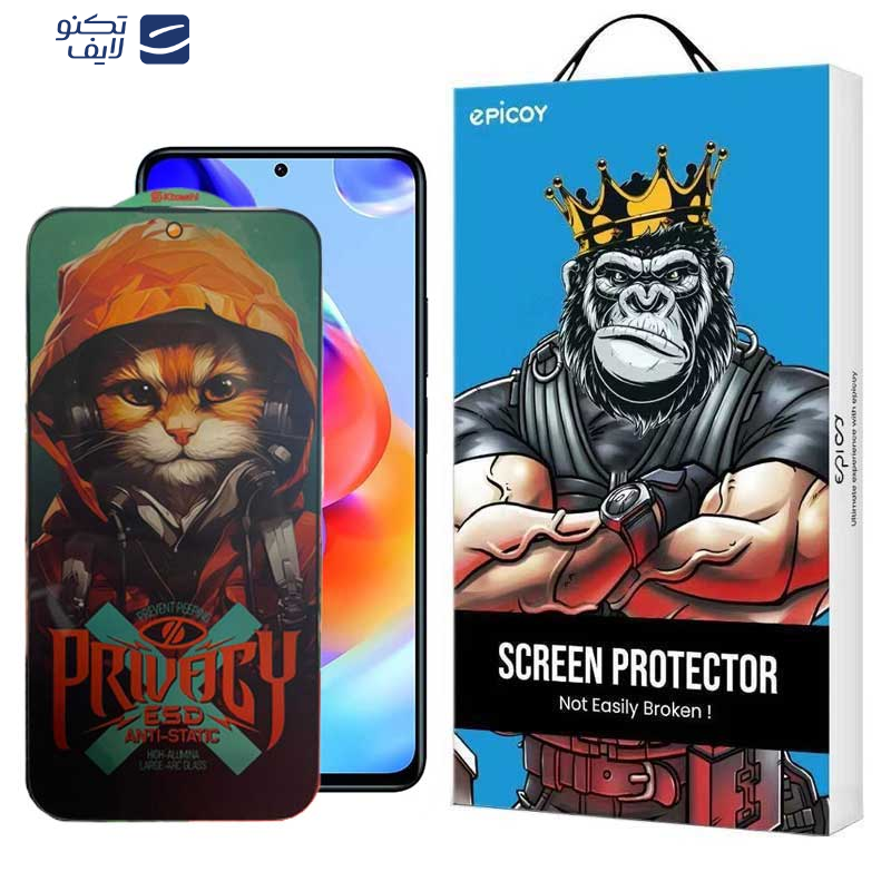 محافظ صفحه نمایش حریم شخصی اپیکوی مدل Privacy Hoodie Cat مناسب برای گوشی موبایل شیائومی Redmi Note 11 Pro Plus 5G (China) /  Note 11 Pro Plus 5G (India) / Note 11 Pro 5G (China) / Note 11 Pro 4G-5G