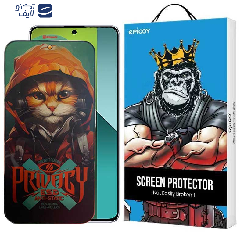 محافظ صفحه نمایش حریم شخصی اپیکوی مدل Privacy Hoodie Cat مناسب برای گوشی موبایل شیائومی Redmi Note 13 Pro 4G/5G/ Note 13 4G/5G /Note 13R Pro