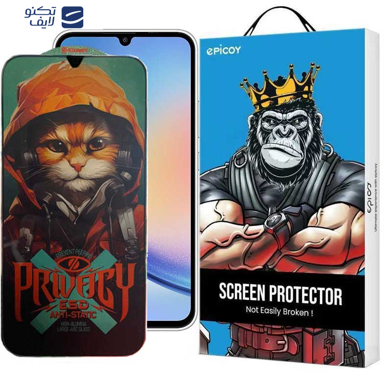  محافظ صفحه نمایش اپیکوی مدل Privacy Hoodie Cat مناسب برای گوشی موبایل سامسونگ Galaxy A24 4G/A25/A15 4G/5G /F34