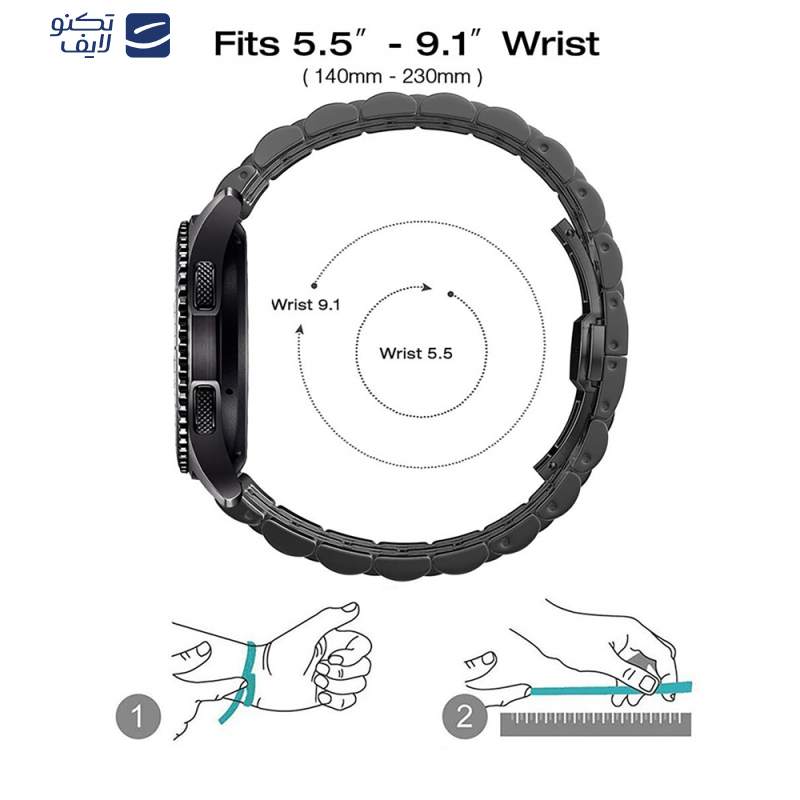 بند درمه مدل Pirana  مناسب برای ساعت هوشمند ویدینگز Steel HR 40mm 