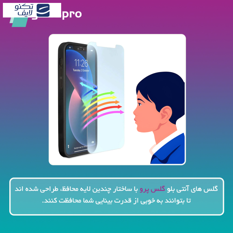 محافظ صفحه نمایش آنتی بلو گلس پرو مدل Resistant مناسب برای گوشی موبایل سامسونگ Galaxy S10