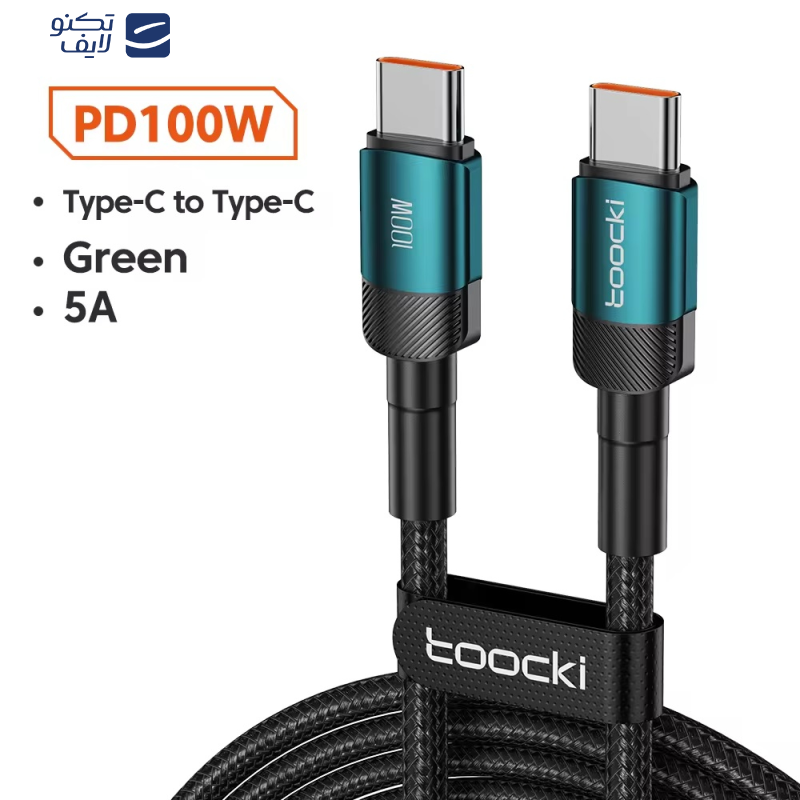 کابل USB-C توکی مدل 100W TQ-X12 طول 2 متر