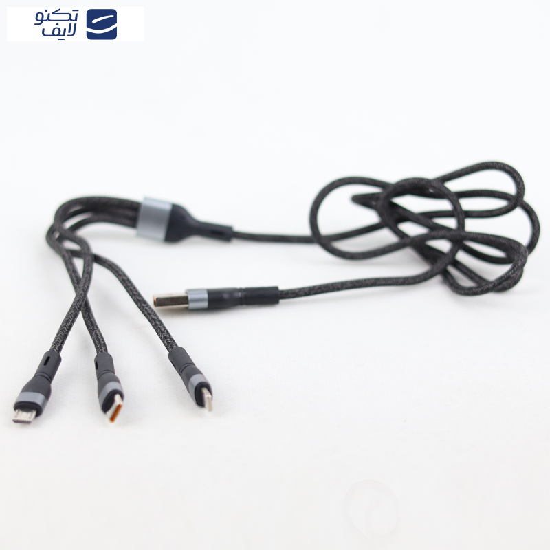 کابل تبدیل USB به لایتنینگ / USB-C / micro USB مدل SY8 طول 1.2 متر