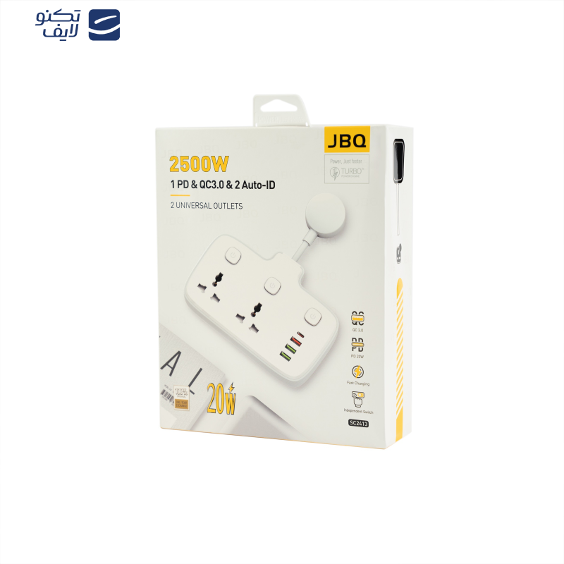 سه شاخه برق جی بی کیو مدل SCW-3451