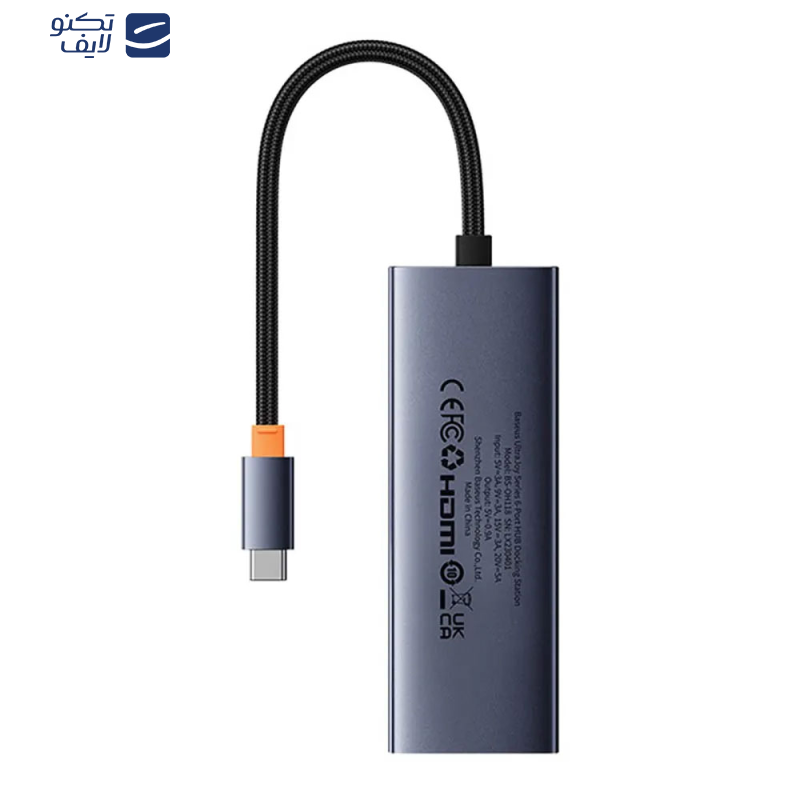 هاب 6 پورت USB-C باسئوس مدل BS-OH118