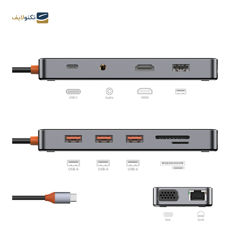 gallery-هاب USB-C ریمکس 9 پورت مدل RU-U91 copy.png