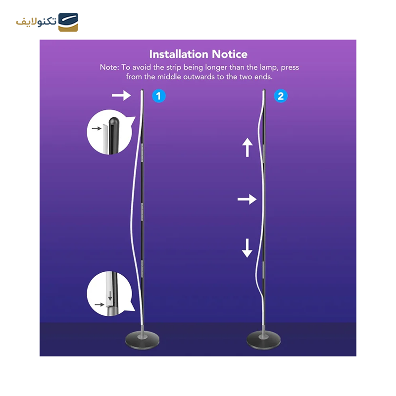 gallery-چراغ هوشمند گووی مدل Lyra RGBICWW Corner Floor Lamp H6072 copy.png