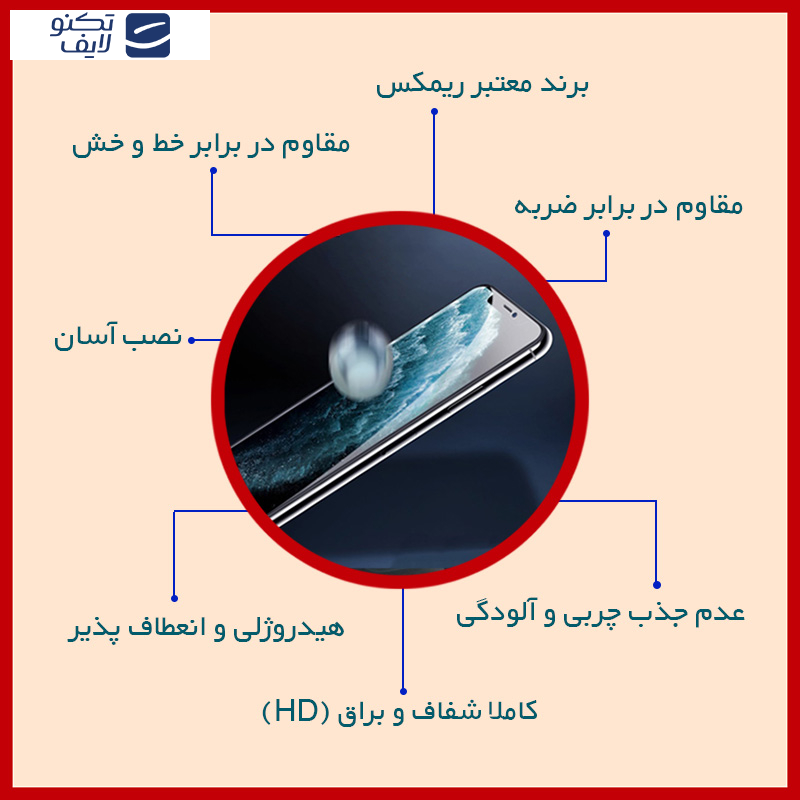 محافظ صفحه نمایش شفاف ریمکس مدل Resistant مناسب برای گوشی موبایل شیائومی 14T