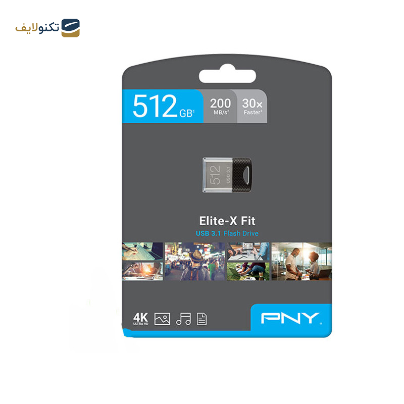 فلش مموری پی ان وای مدل ELITE-X FIT USB3.1  ظرفیت 512 گیگابایت