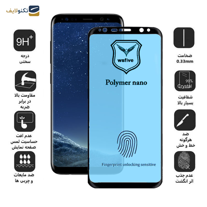 محافظ صفحه نمایش اپیکوی مدل Polymer Nano مناسب برای گوشی موبایل سامسونگ Galaxy S8/ S9