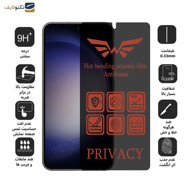 محافظ صفحه نمایش حریم شخصی اپیکوی مدل Nano-Privacy مناسب برای گوشی موبایل سامسونگ Galaxy S23/S22 