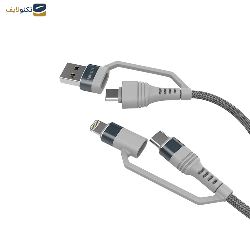 کابل تبدیل USB/USB-C به USB-C/لایتنینگ هترون مدل HC450P طول 1متر