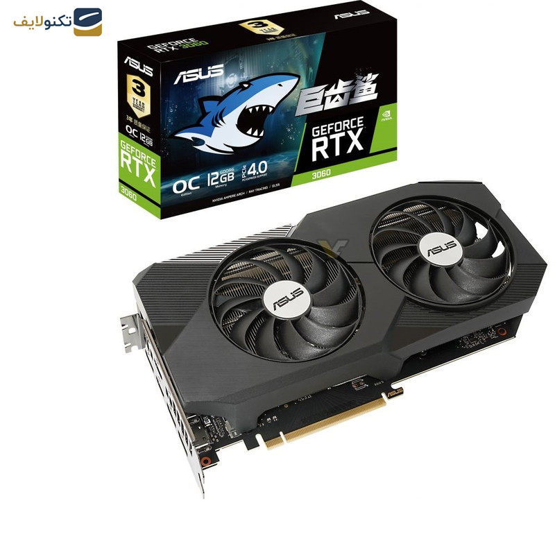 کارت گرافیک ایسوس مدل GEFORCE RTX 3060 12GB MEGALODON OC